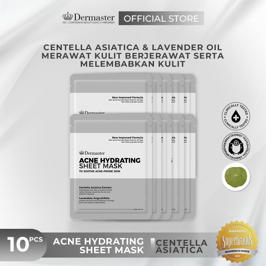 Dermaster Bundling Acne Hydrating Sheet Mask (10 Pcs)
