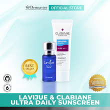 Load image into Gallery viewer, Dermaster Lavijue Serum &amp; Clabiane Ultra Daily Sunscreen

