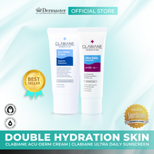 Load image into Gallery viewer, Dermaster Double Hydration Skin - Clabiane Acu-Derm Cream &amp; Clabiane Ultra Daily Sunscreen

