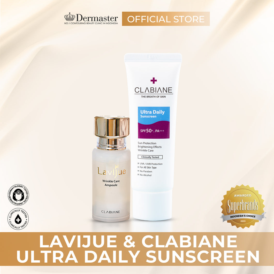 Dermaster Lavijue Wrinkle Care Serum & Clabiane Ultra Daily Sunscreen