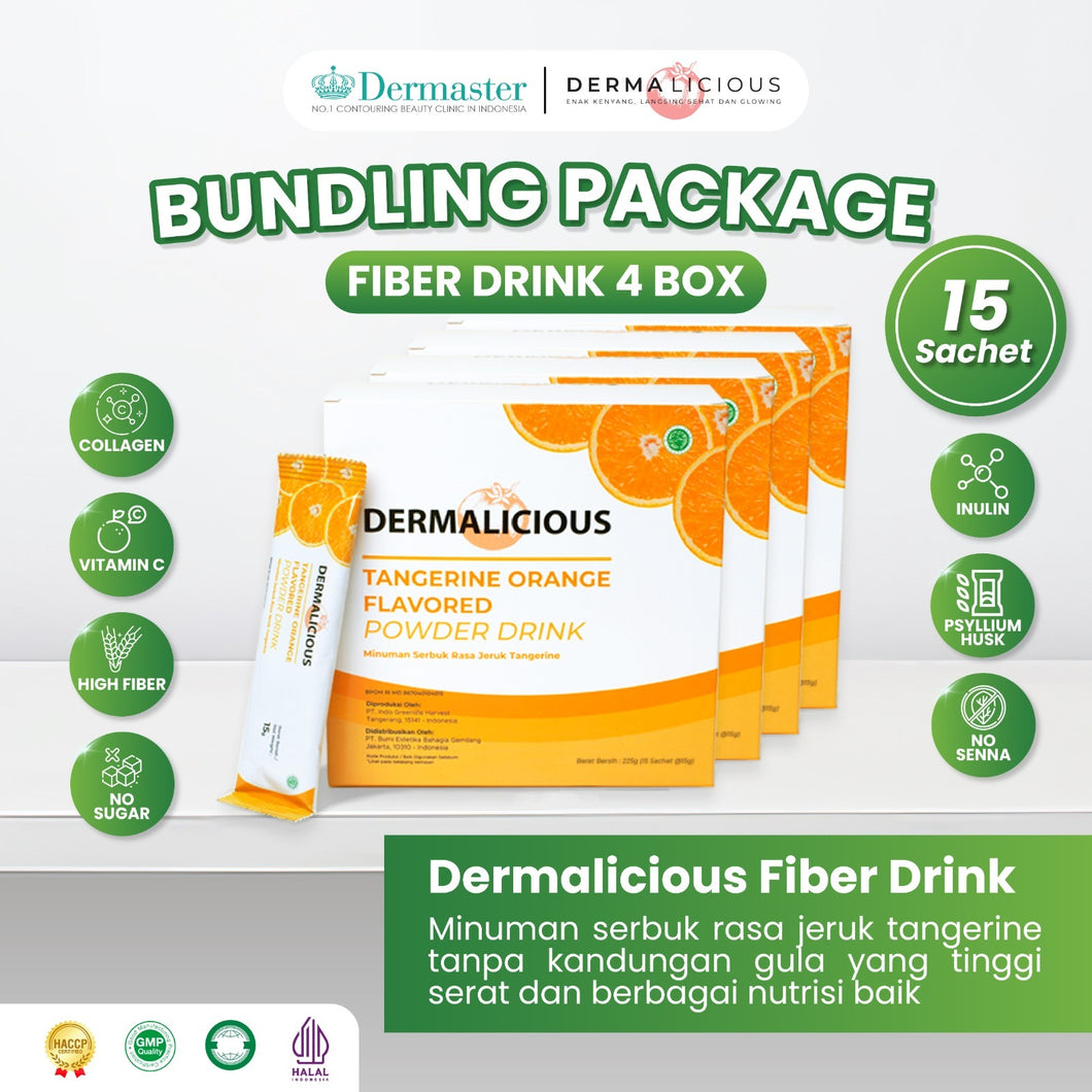 Dermalicious Fiber Drink - Bundling 4 Box
